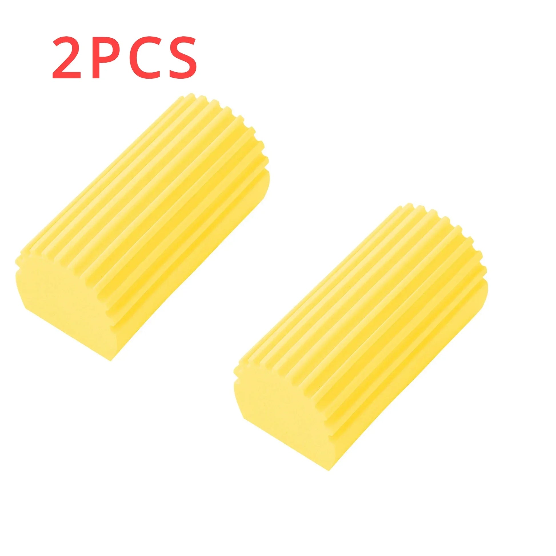 Two yellow rubber grommets on a white background with '2PCS' text above.

