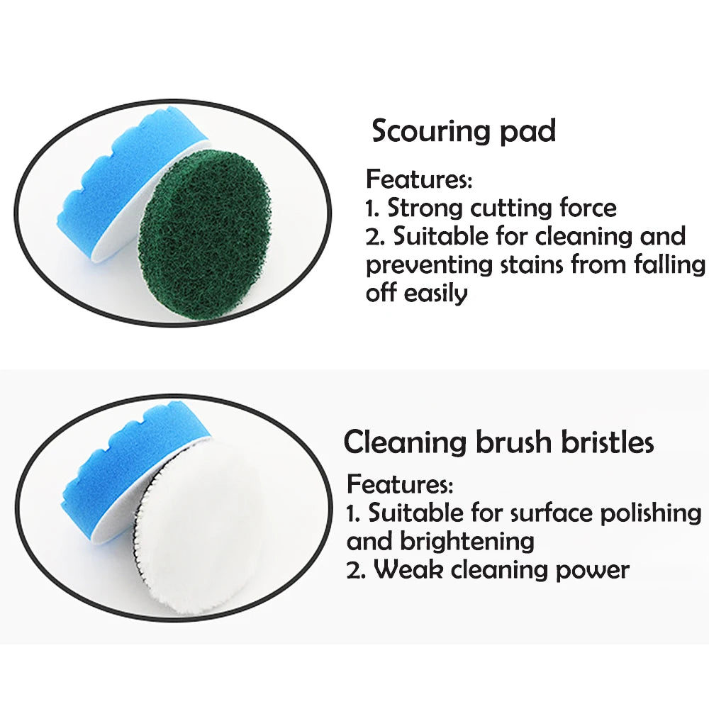High-quality bristles for deep cleaning bathroom tiles, kitchen sinks, and shower glass with ZippyHome spin scrubber.
