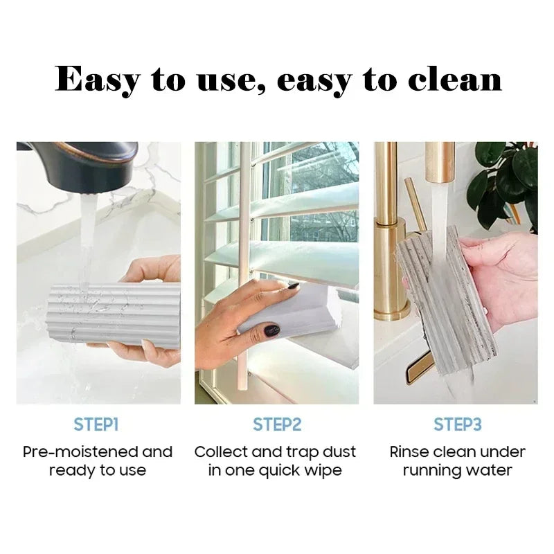 Cleaning product with step-by-step instructions on a white background

