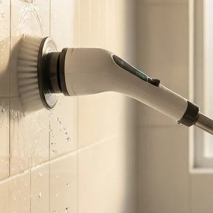 ZippyHome electric spin scrubber with 9 replaceable heads for deep kitchen and bathroom cleaning